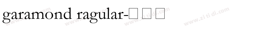 garamond ragular字体转换